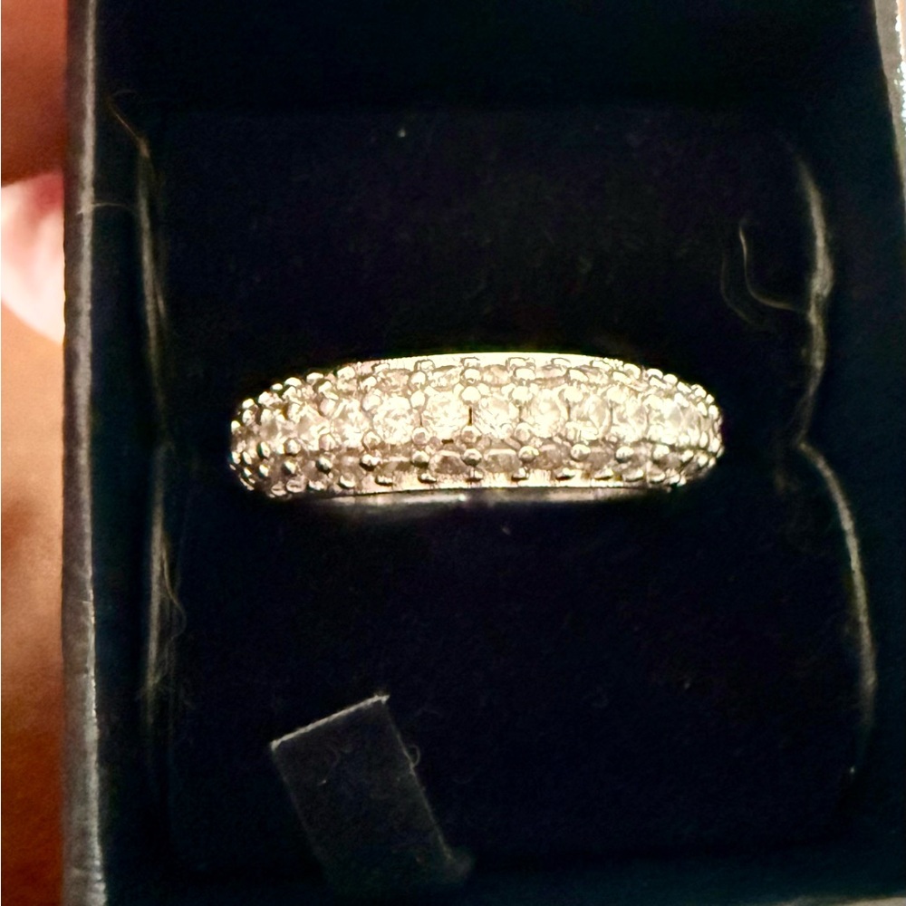 Moissanite eternity ring